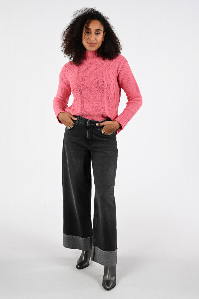 Monari 808295 Trui turtle neck Roze