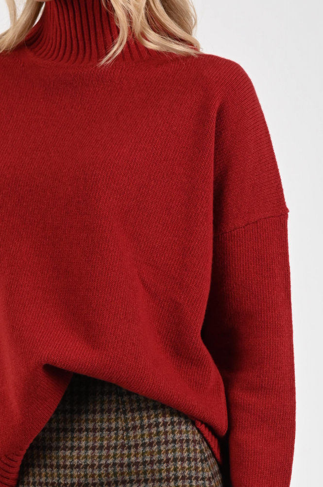 MaxMara Borgia mm12139 Trui turtle neck Rood