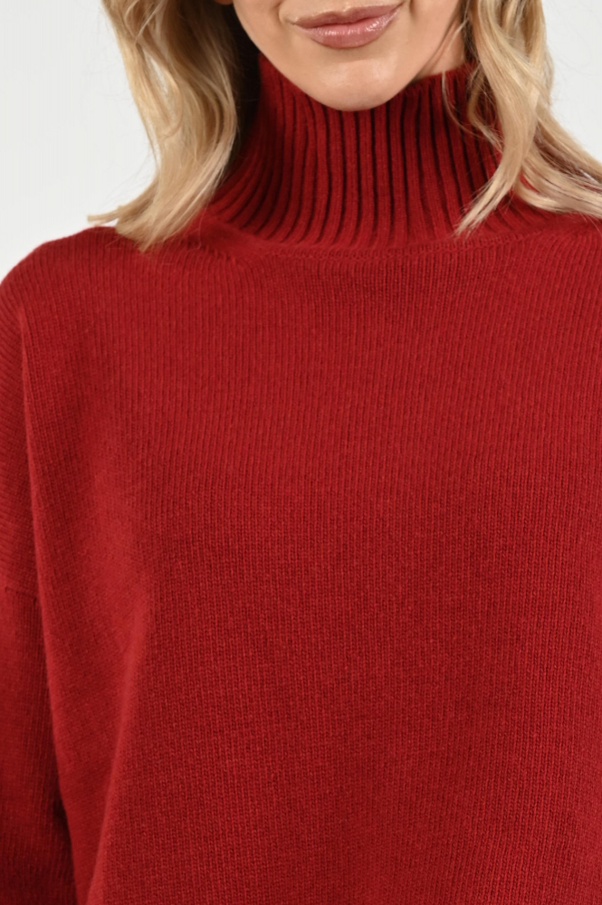 MaxMara Borgia mm12139 Trui turtle neck Rood