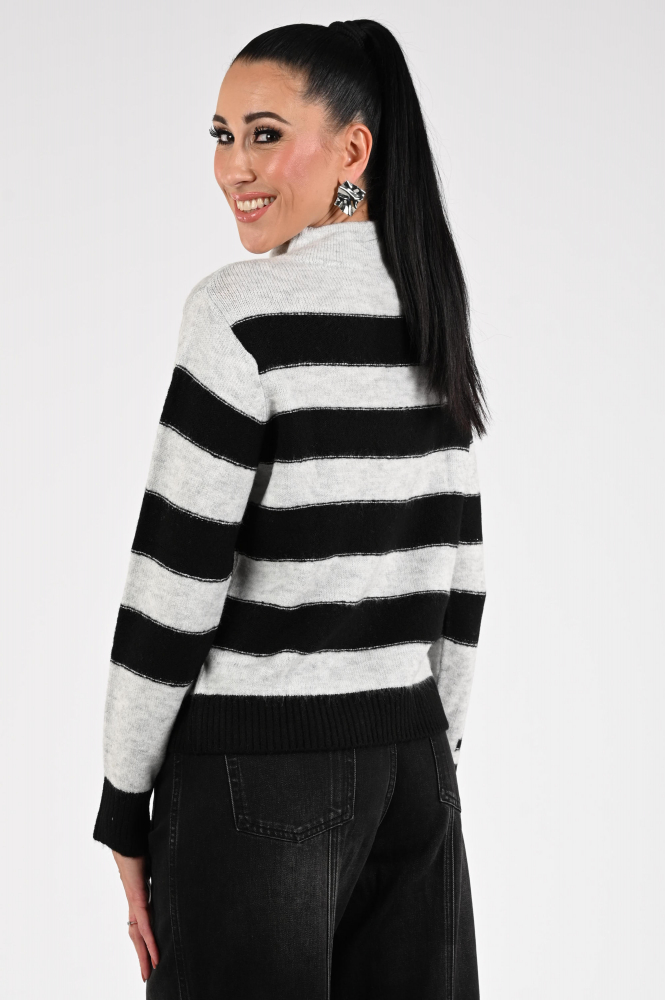 Monari 809123 Trui turtle neck Zwart