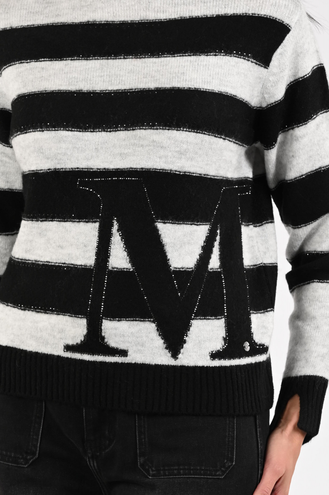 Monari 809123 Trui turtle neck Zwart