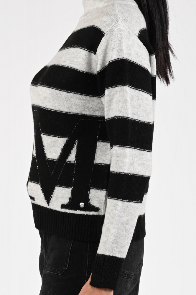Monari 809123 Trui turtle neck Zwart
