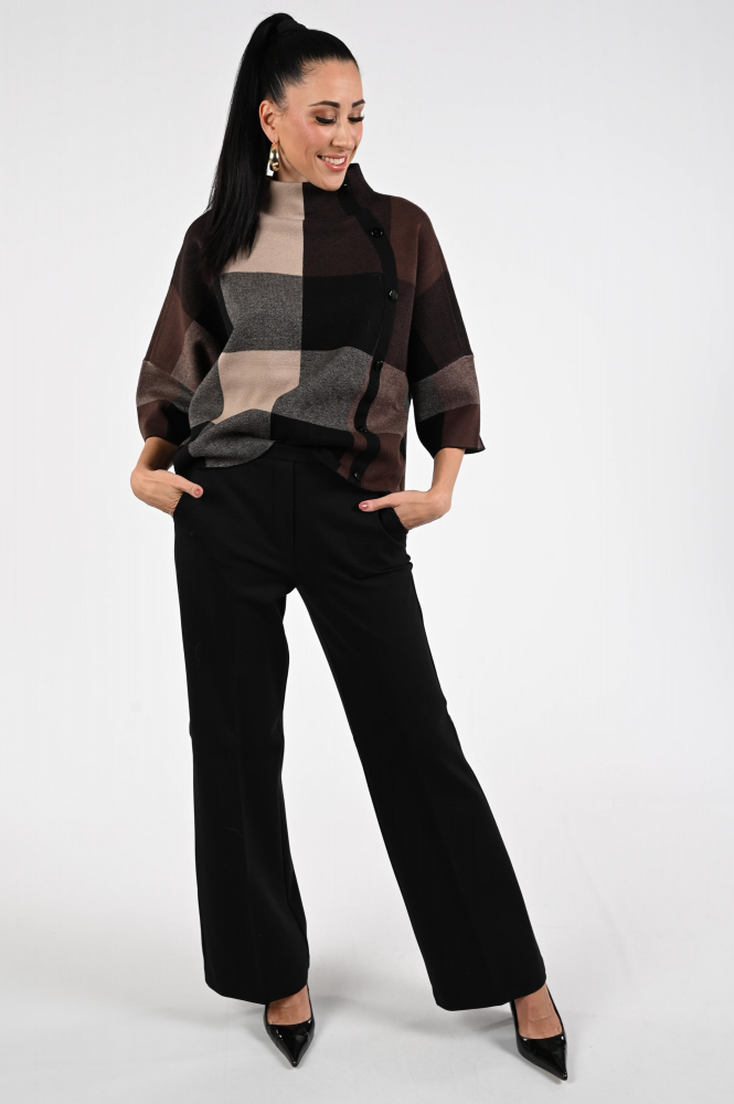 Joseph Ribkoff 254976 Trui turtle neck Bruin