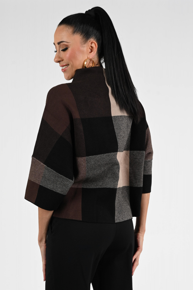Joseph Ribkoff 254976 Trui turtle neck Bruin