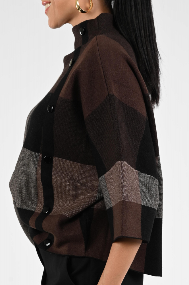 Joseph Ribkoff 254976 Trui turtle neck Bruin