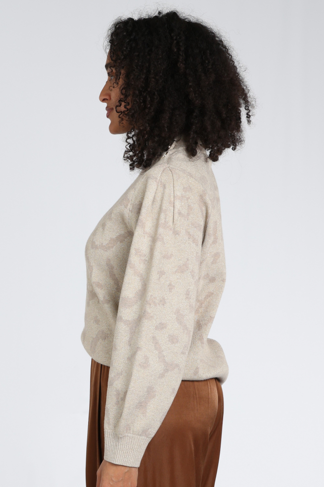 Nukus NKF03058 Trui turtle neck Beige