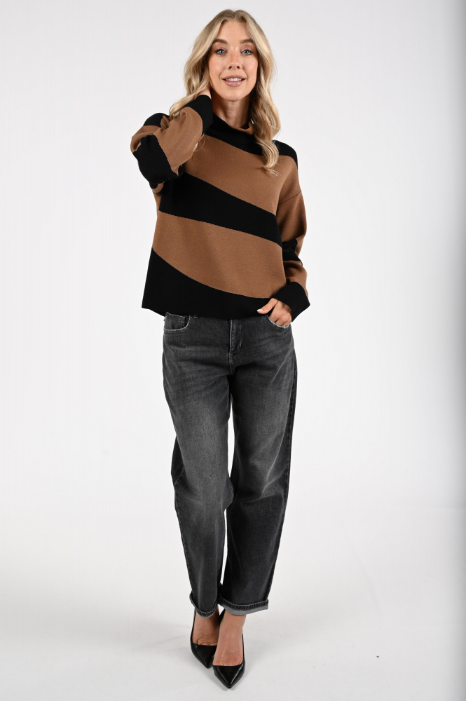 FABER 14602 Trui turtle neck Bruin
