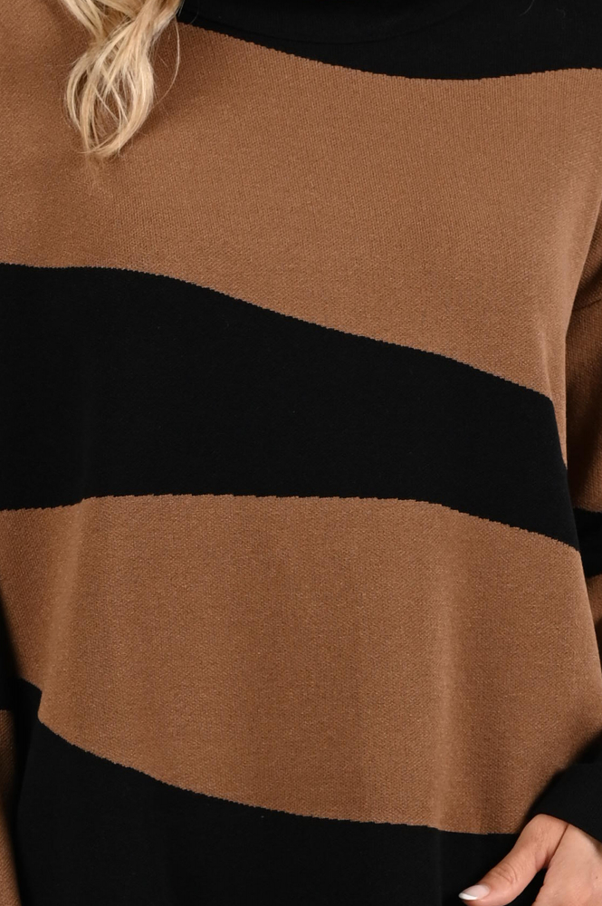 FABER 14602 Trui turtle neck Bruin