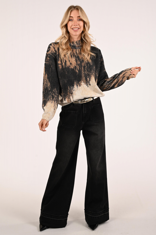 Monari 809457 Trui turtle neck Bruin