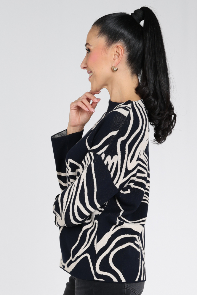 FABER 16605 Trui turtle neck Blauw