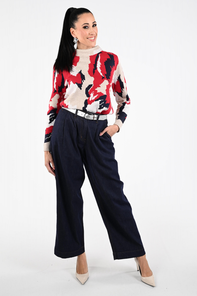 Frank walder 109050 Trui turtle neck Rood