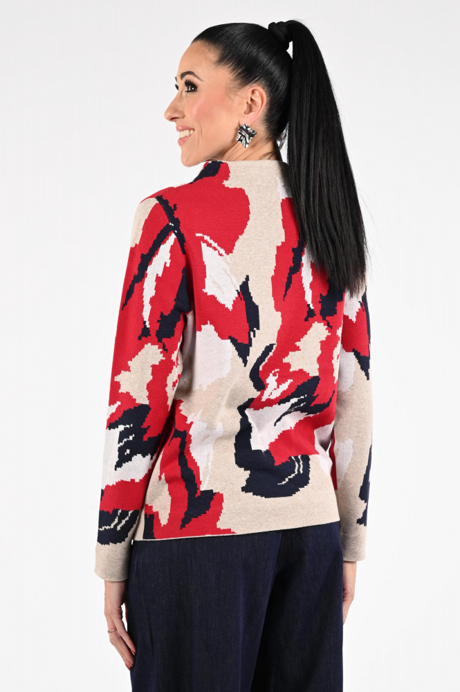 Frank walder 109050 Trui turtle neck Rood