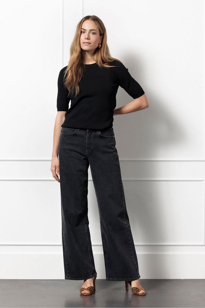 L.O.E.S. by Studio Anneloes Lana ssl solid pull Pull korte mouw Zwart