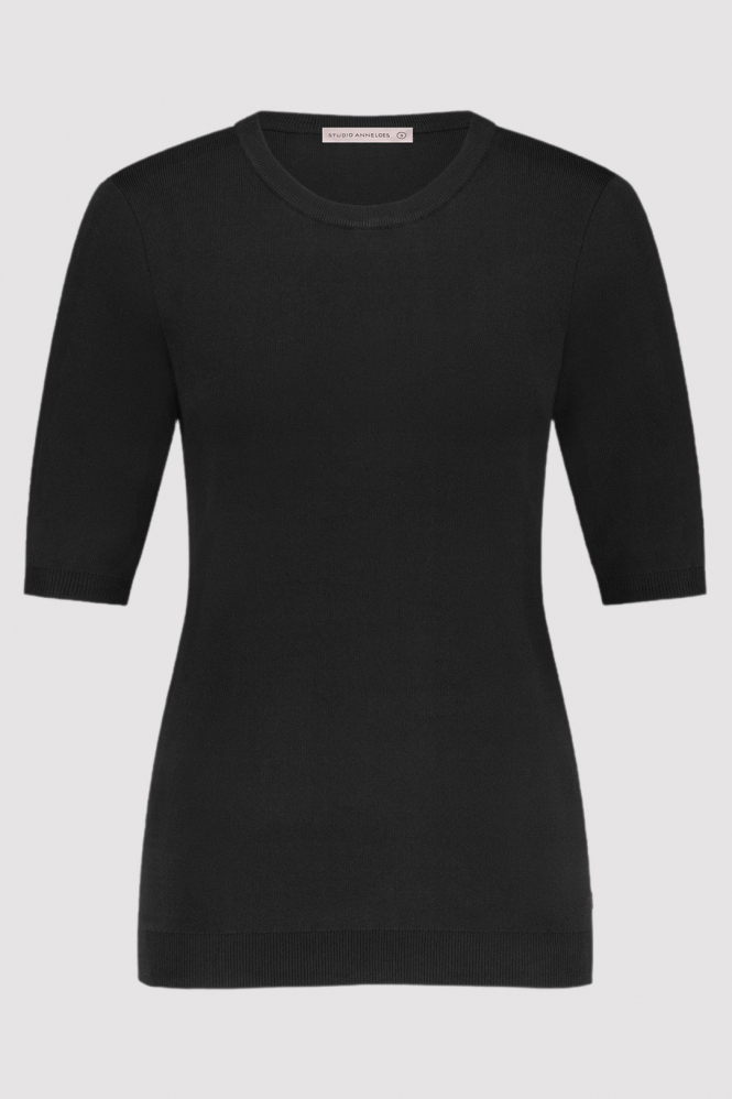 Studio Anneloes 91530 lana Pull korte mouw Zwart