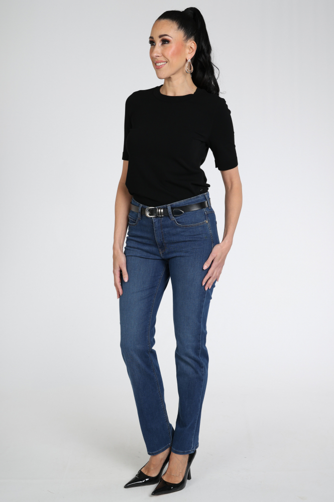 Marc Cain +E 41.06 M11 Pull korte mouw Zwart