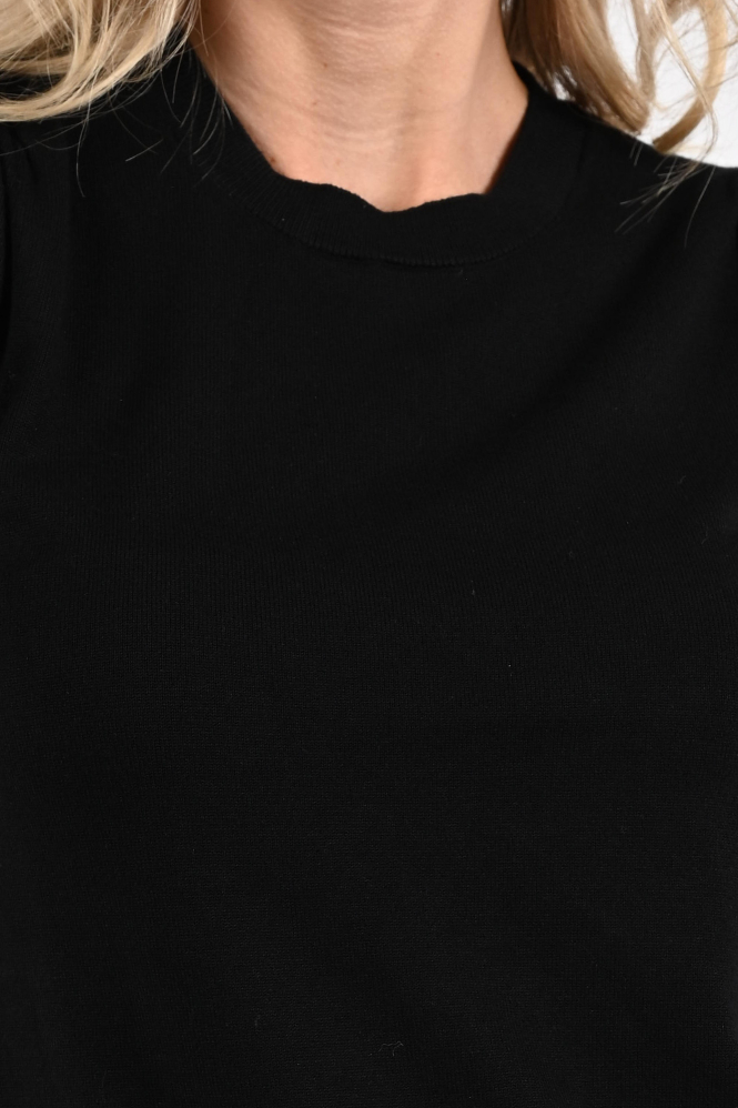 Summum Cannes-7980 Pull korte mouw Zwart