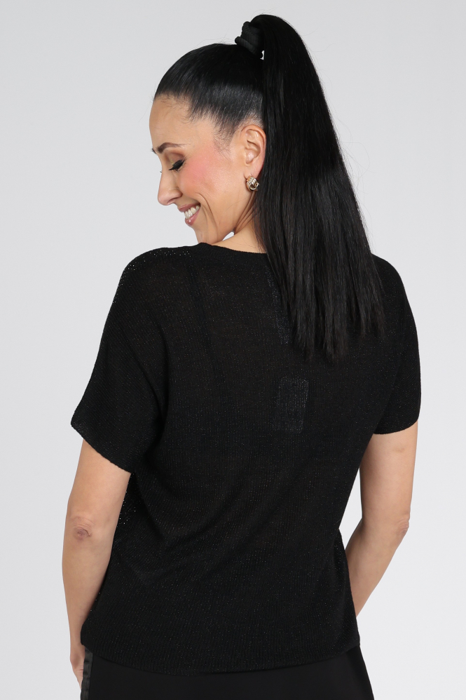 Joseph Ribkoff 263900 Pull korte mouw Zwart