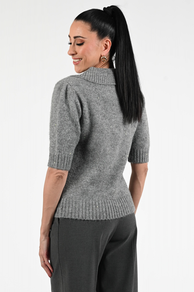 Geisha 54540-14 Pull korte mouw Grijs
