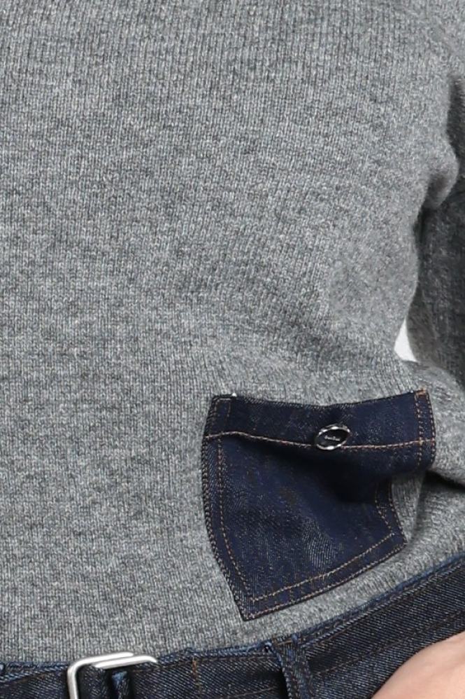 Oui 98983 Pull korte mouw Grijs