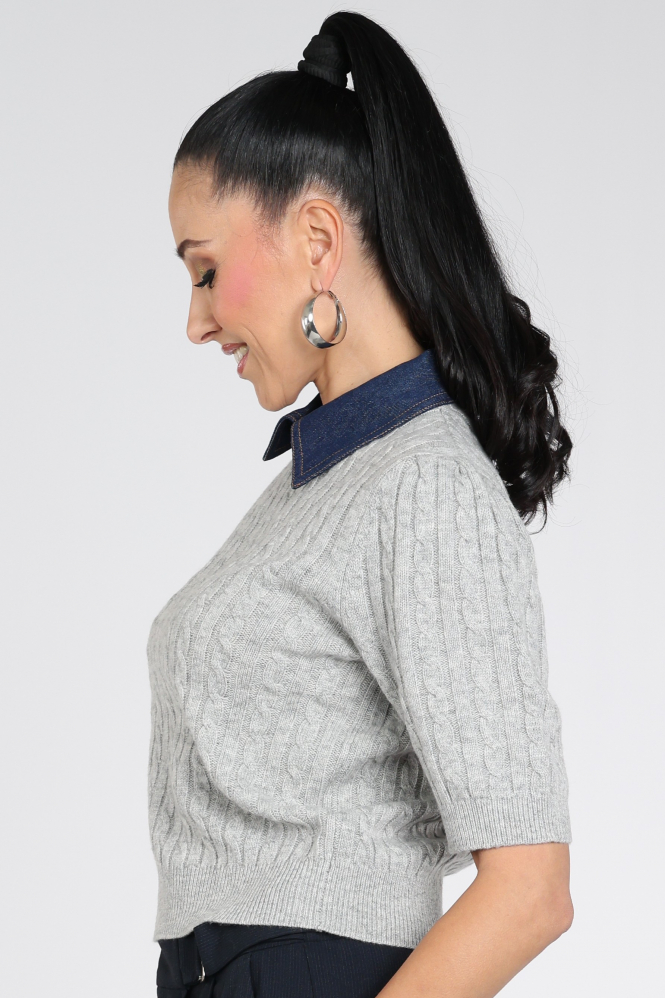 Emotions 226033 Pull korte mouw Grijs