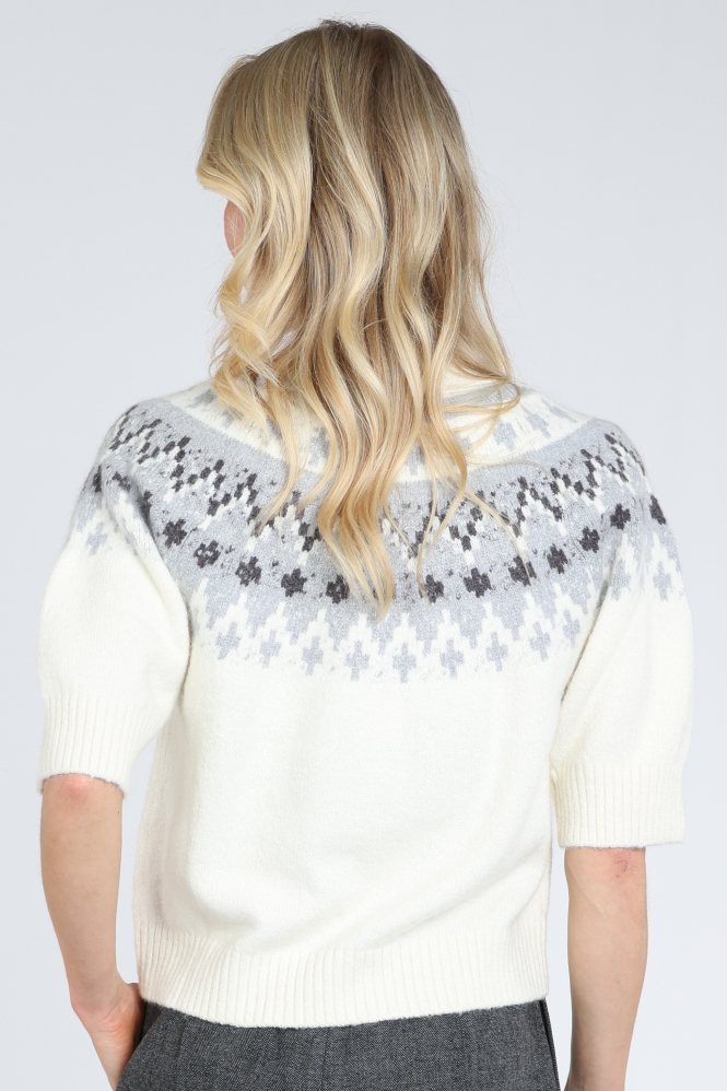 Yaya 01-000646-610 Pull korte mouw Grijs