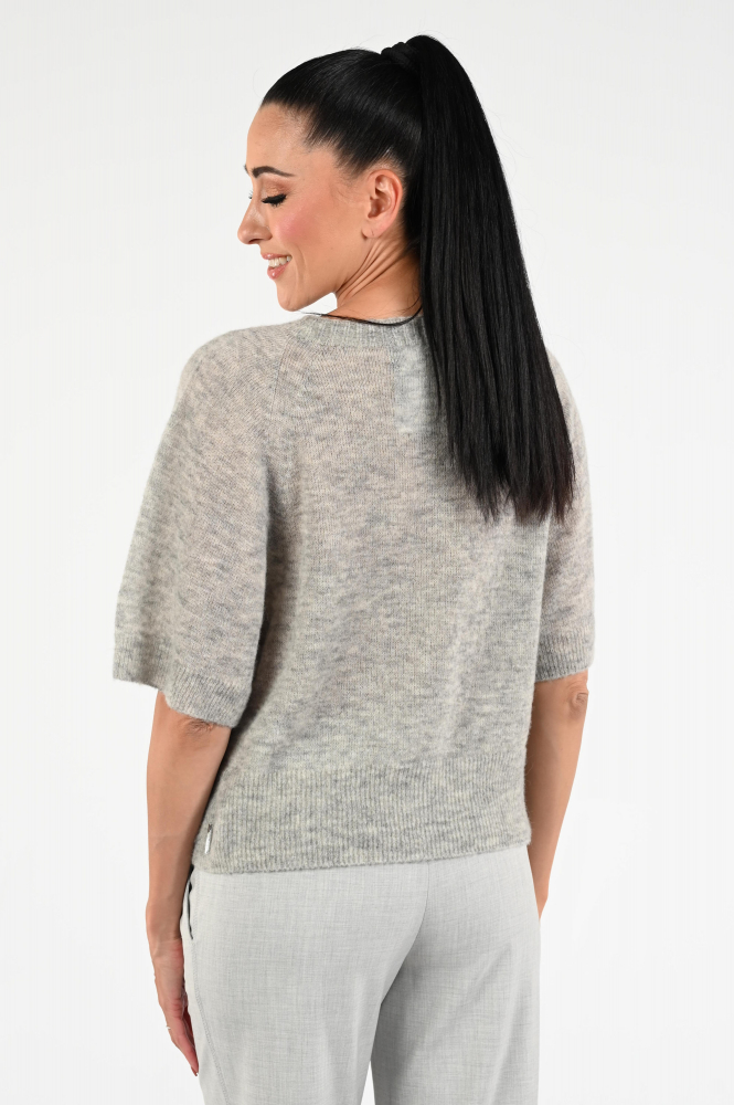 Marc Cain ZS 41.21 M01 Pull korte mouw Grijs