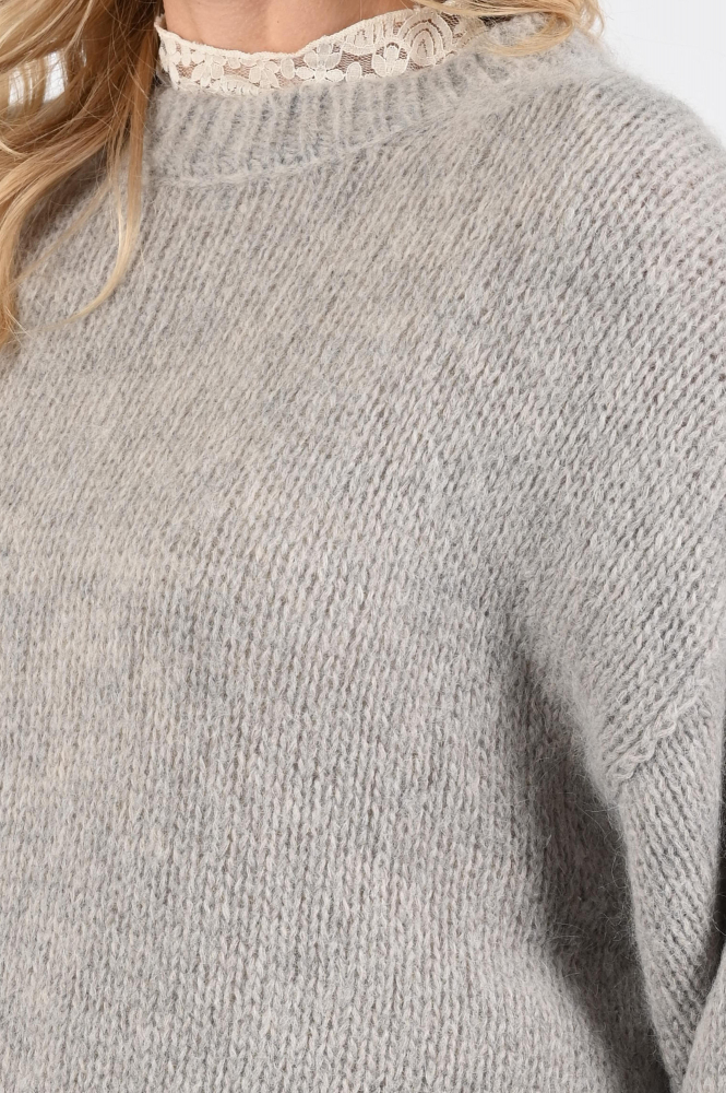 Knit-Ted Melany Pull korte mouw Beige