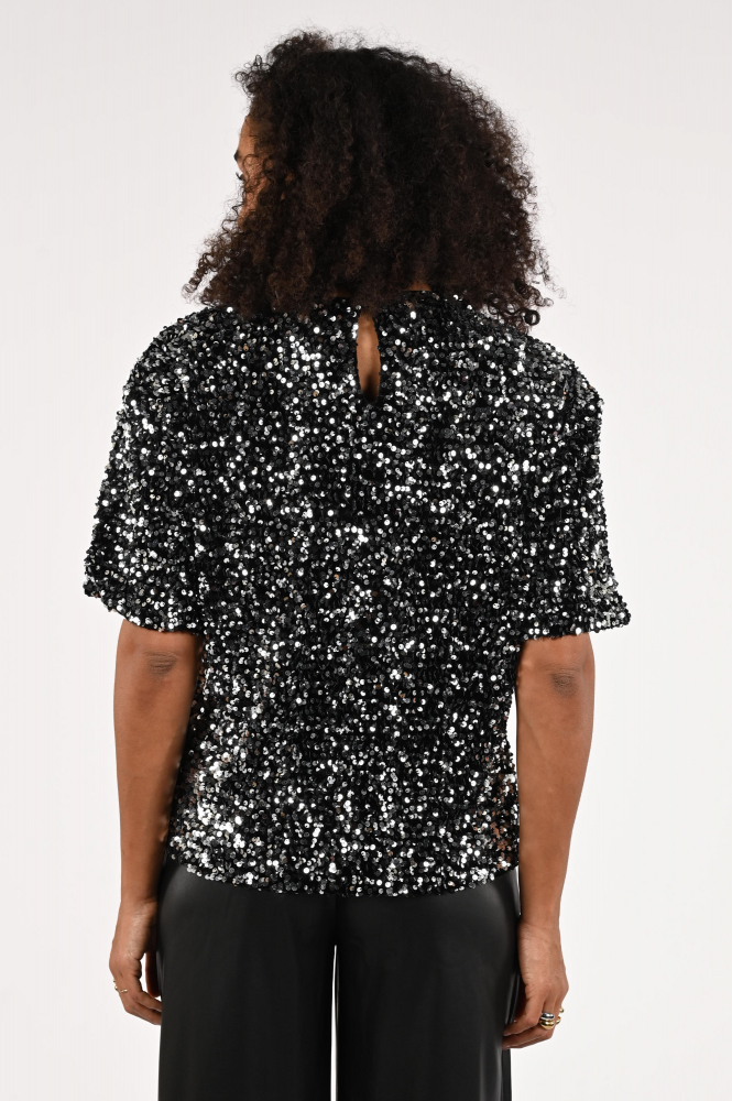 WithBlack Idun top Pull korte mouw Grijs