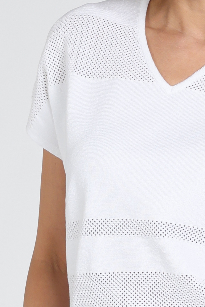 FABER 15607 Pull korte mouw Wit