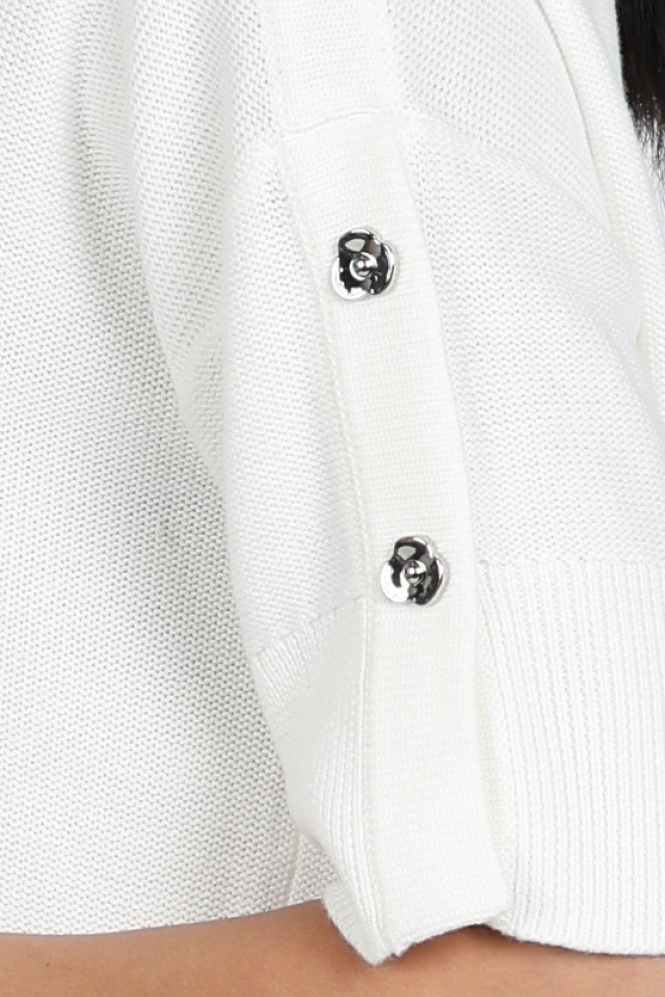 Caroline Biss 1210 Pull korte mouw Wit