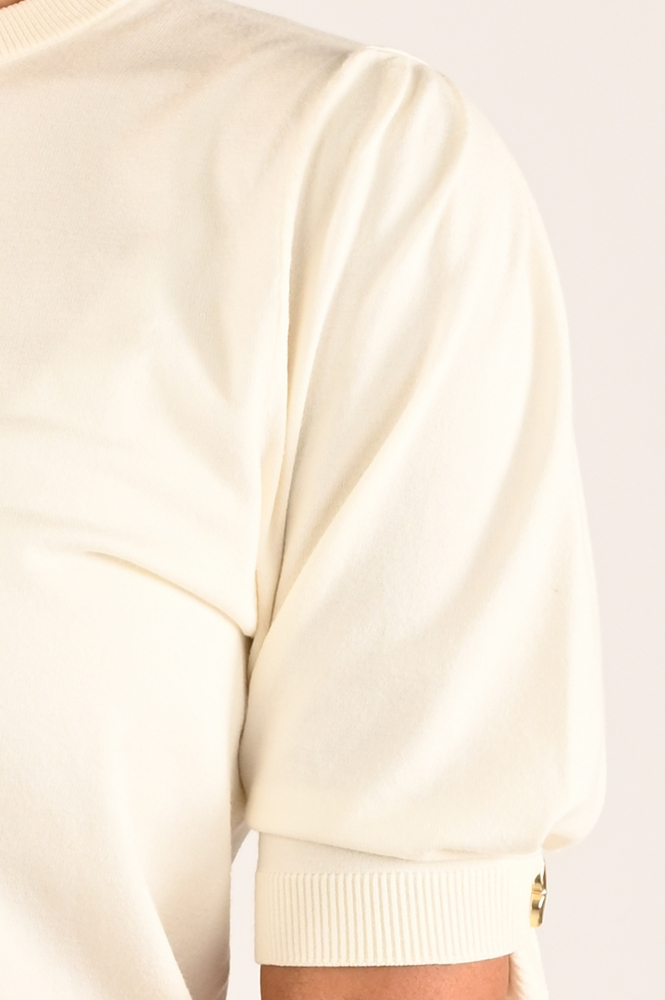 Fabienne Chapot CLT-PUL-15-AW24-1 Pull korte mouw Wit