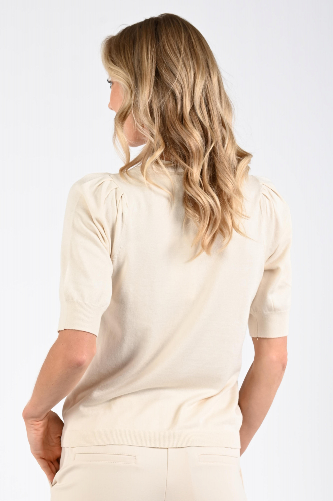Summum Cannes-7980 Pull korte mouw Beige