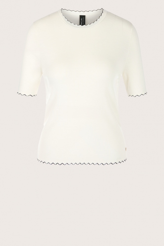 Marc Cain YC 41.24 M77 Pull korte mouw Wit