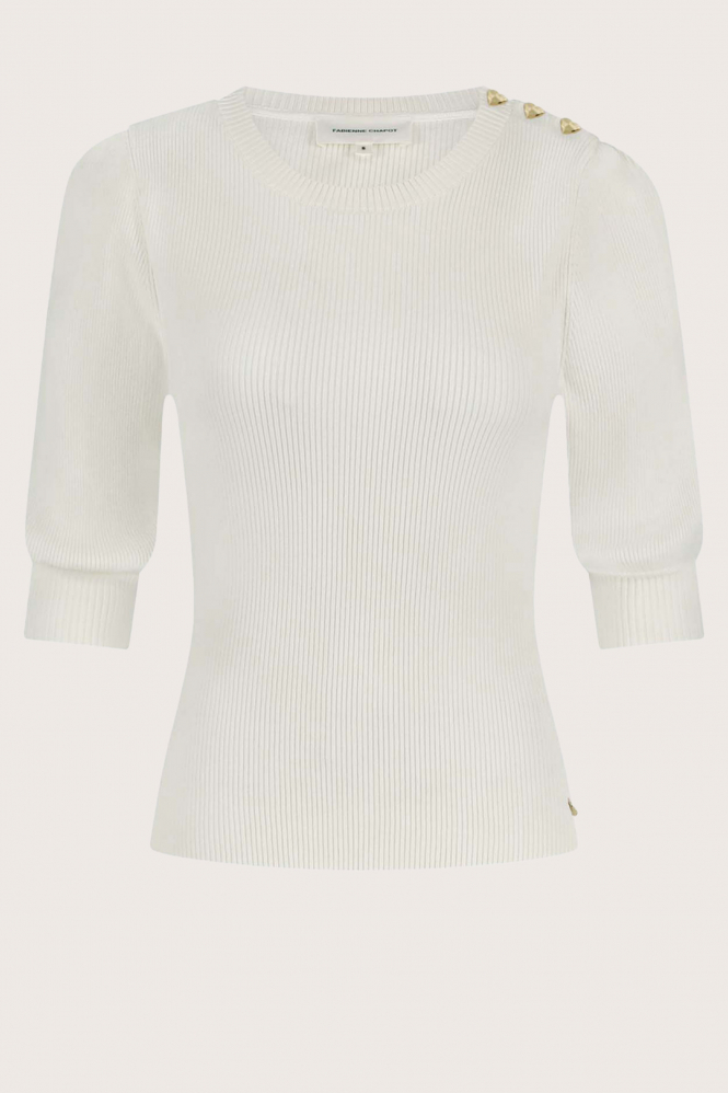 Fabienne Chapot Lillian NOS Pull korte mouw Wit
