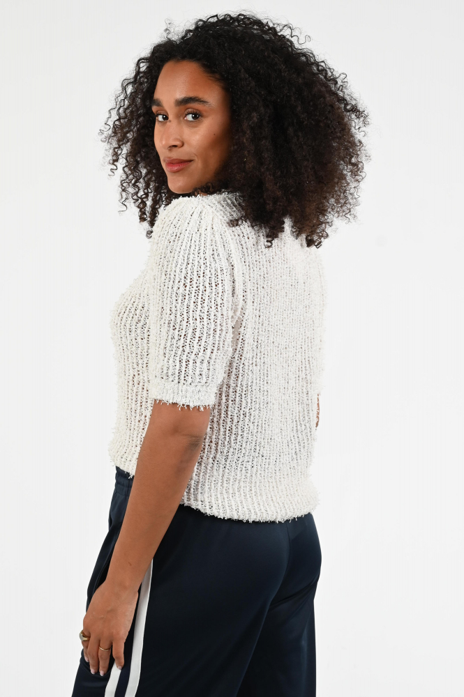 Geisha 54012-10 Pull korte mouw Wit