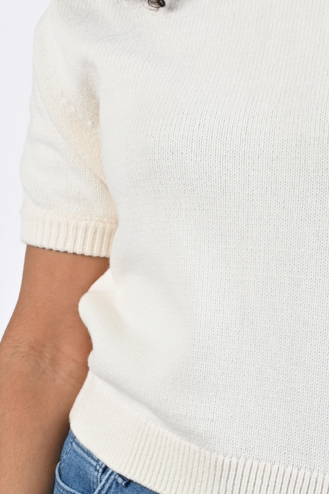 Fabienne Chapot CLTPUL17SS261009 Pull korte mouw Wit