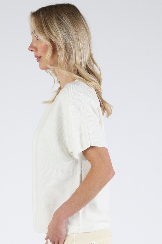 Knit-Ted 261p005 eva Pull korte mouw Wit