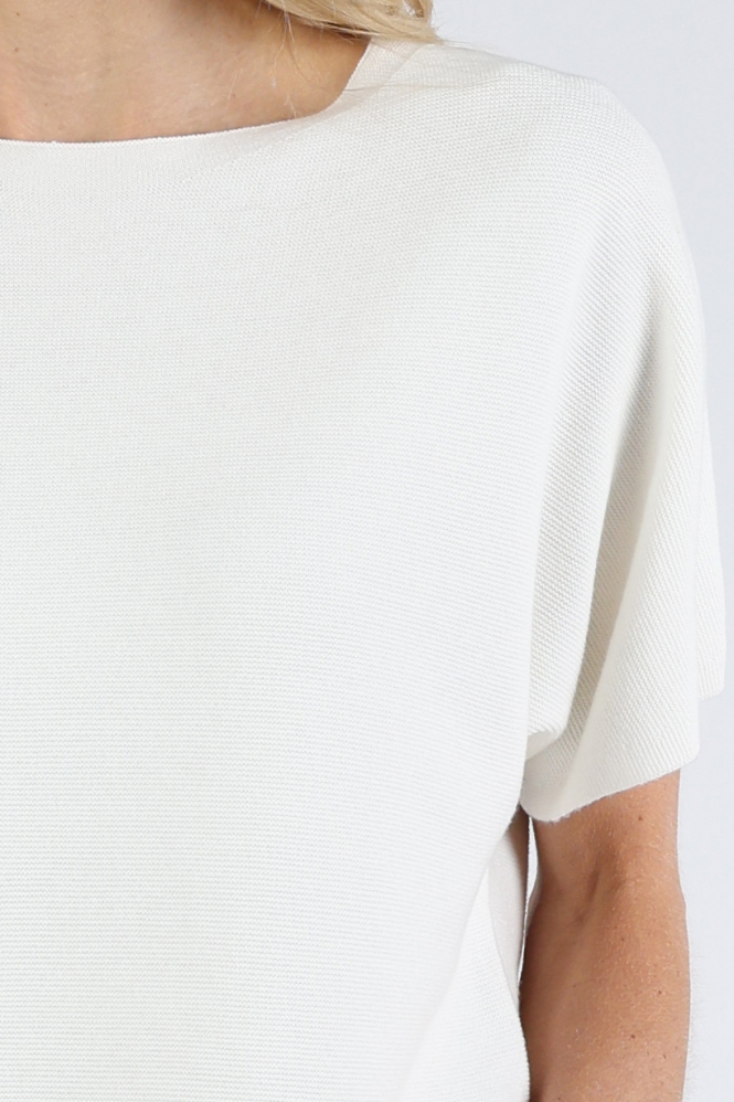 Knit-Ted 261p005 eva Pull korte mouw Wit