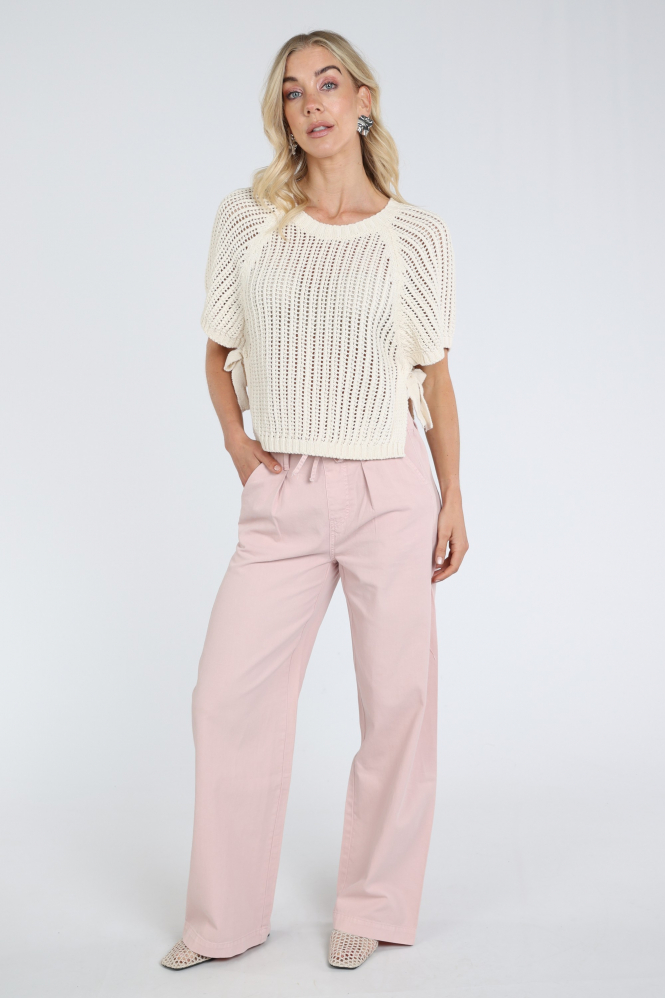 Geisha 64086-70 Pull korte mouw Beige