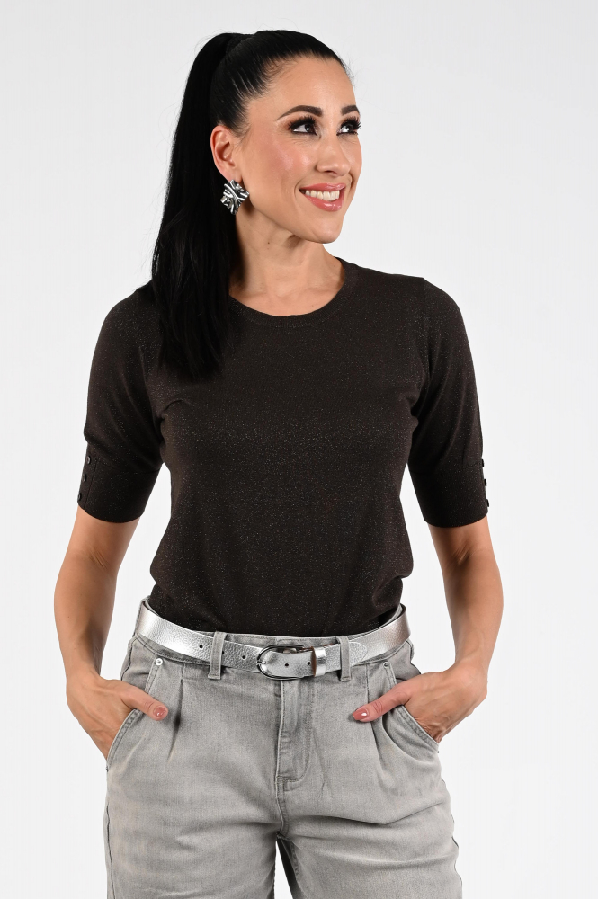 Emotions 225106 Pull korte mouw Bruin