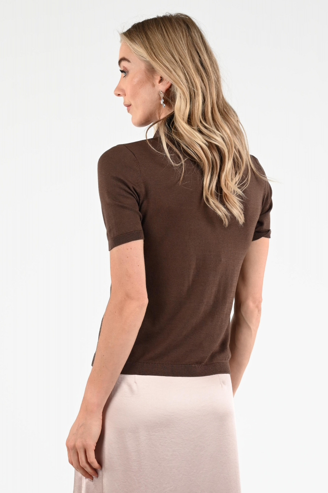 MaxMara Roncolo mm12040 Pull korte mouw Bruin