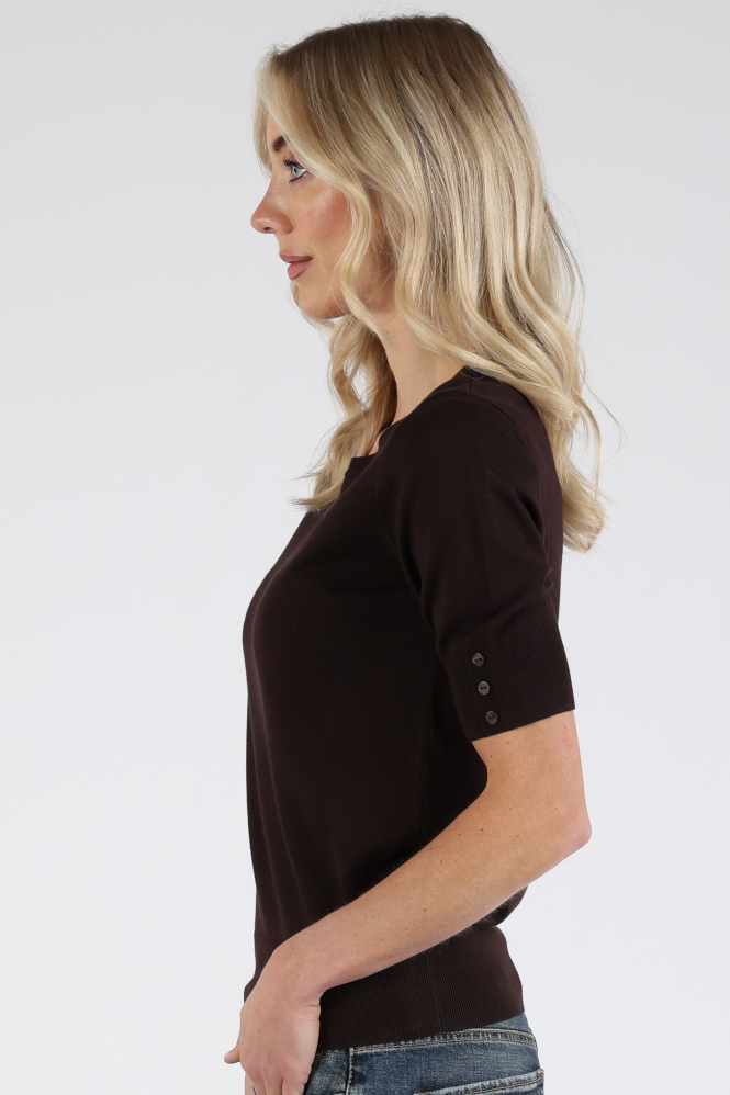 Emotions 126001 Pull korte mouw Bruin