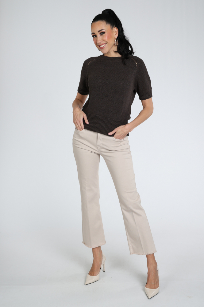 Emotions 126078 Pull korte mouw Bruin