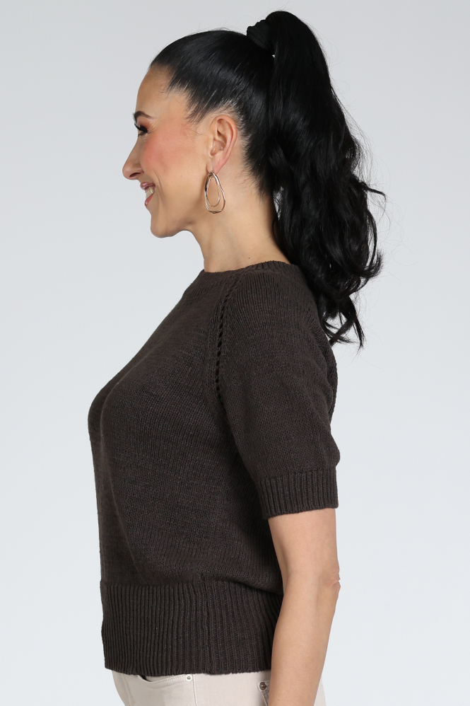 Emotions 126078 Pull korte mouw Bruin