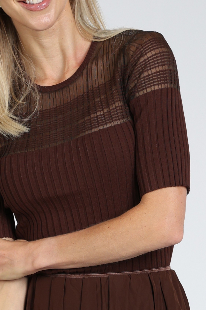 Luisa Cerano 148807-5940 Pull korte mouw Bruin