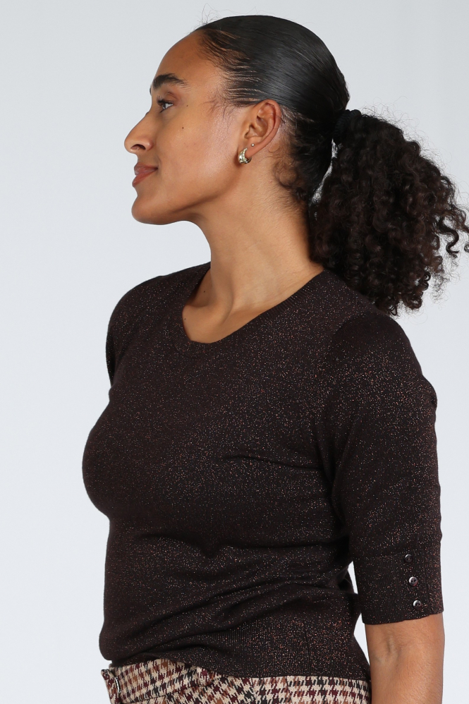 Emotions 226082 Pull korte mouw Bruin