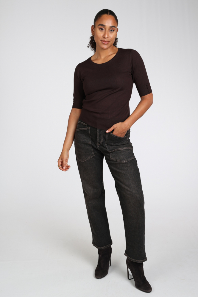 Emotions 226001 Pull korte mouw Bruin