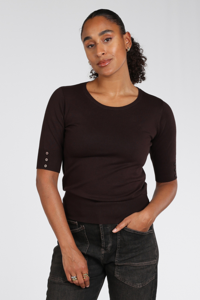 Emotions 226001 Pull korte mouw Bruin