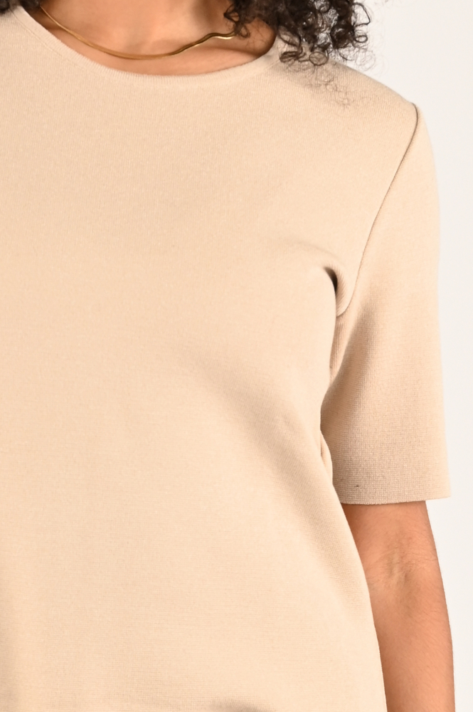 FABER 12609 Pull korte mouw Beige