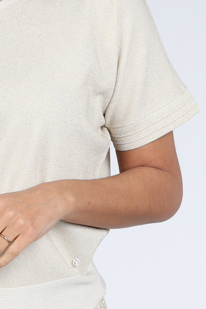 Nukus NKS01174 Pull korte mouw Beige